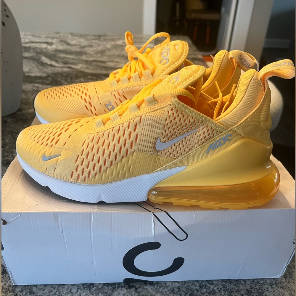 Womens Nike Air Max 270 Yellow Sneakers